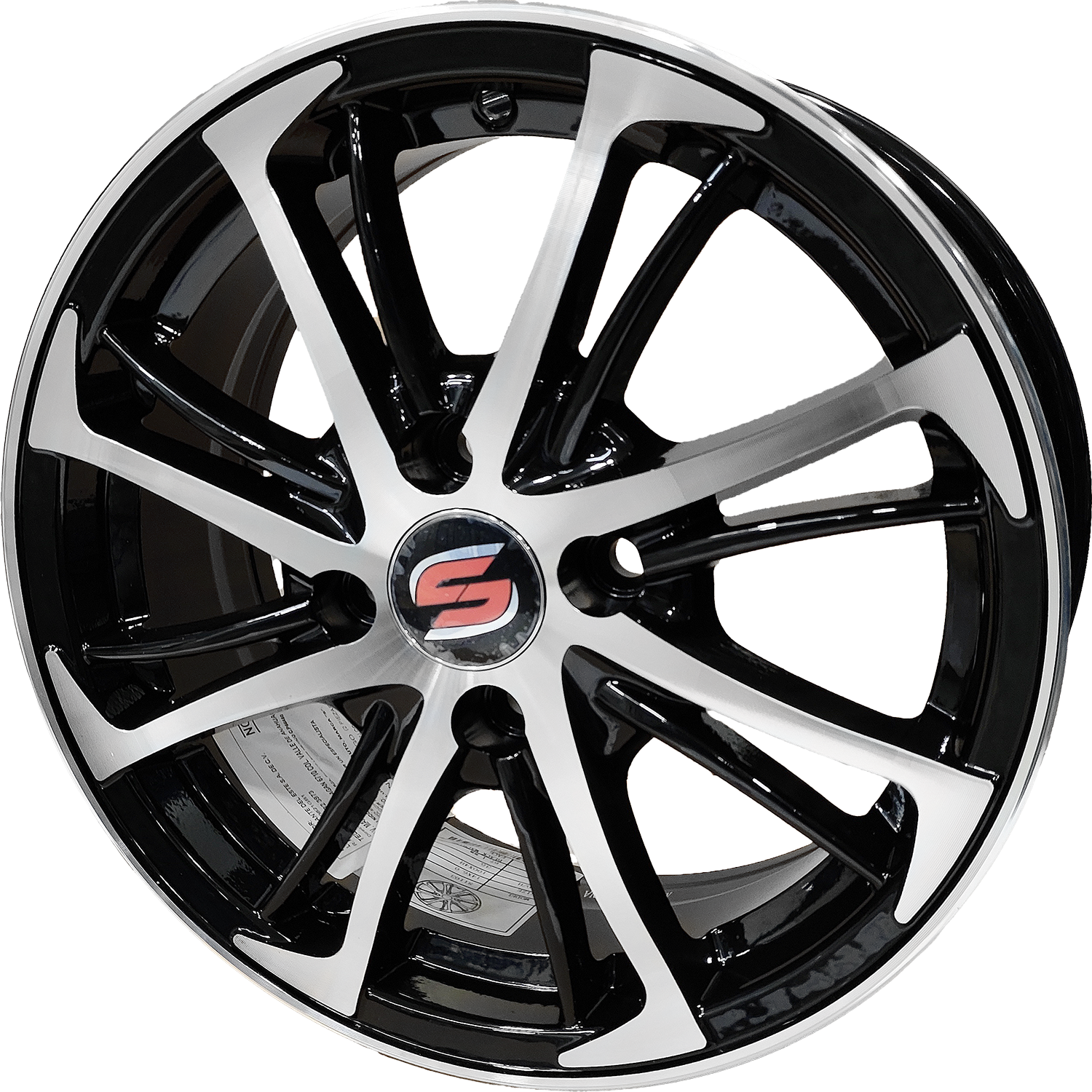 81103 R14 4X100 BLACK MACHINED 14X6 